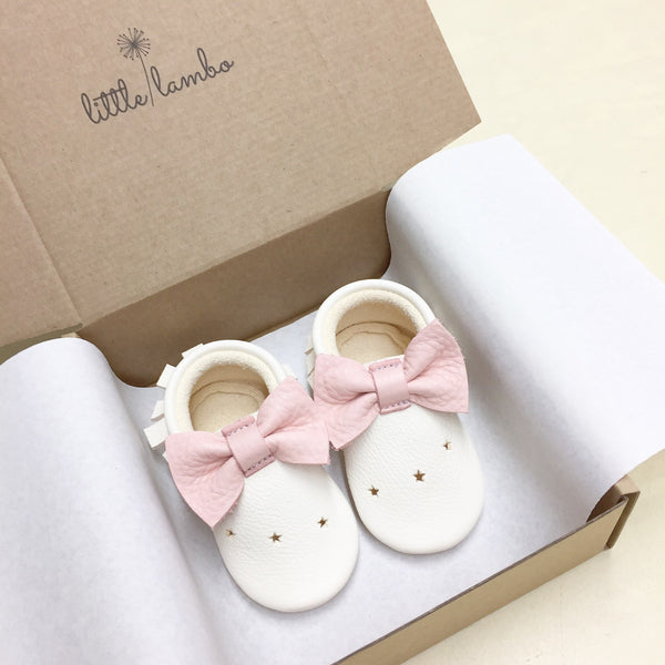 Make a wish-Little Lambo vegetable tanned baby moccasins