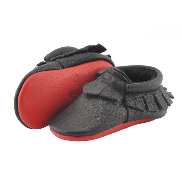 Loubs-Little Lambo vegetable tanned baby moccasins